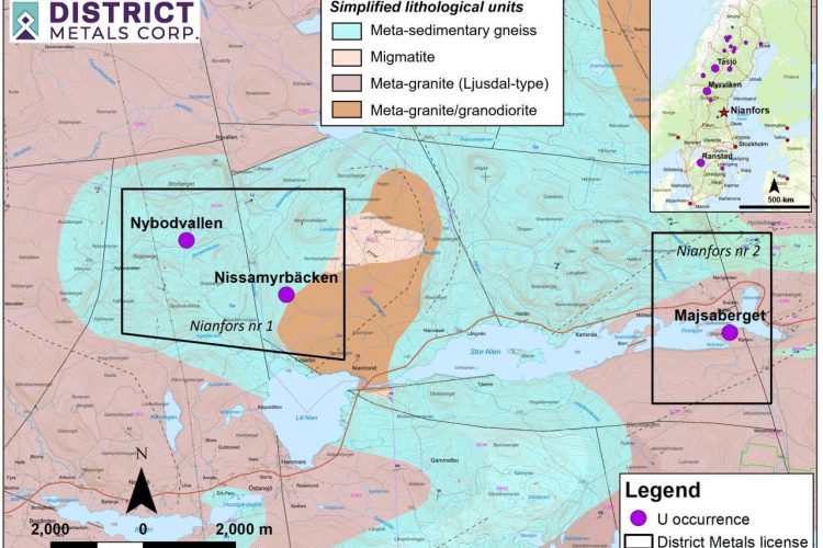 Region erhält Bestätigung, dass Bergbaugenehmigungsanträge für Nianfors in Mittelschweden genehmigt wurden